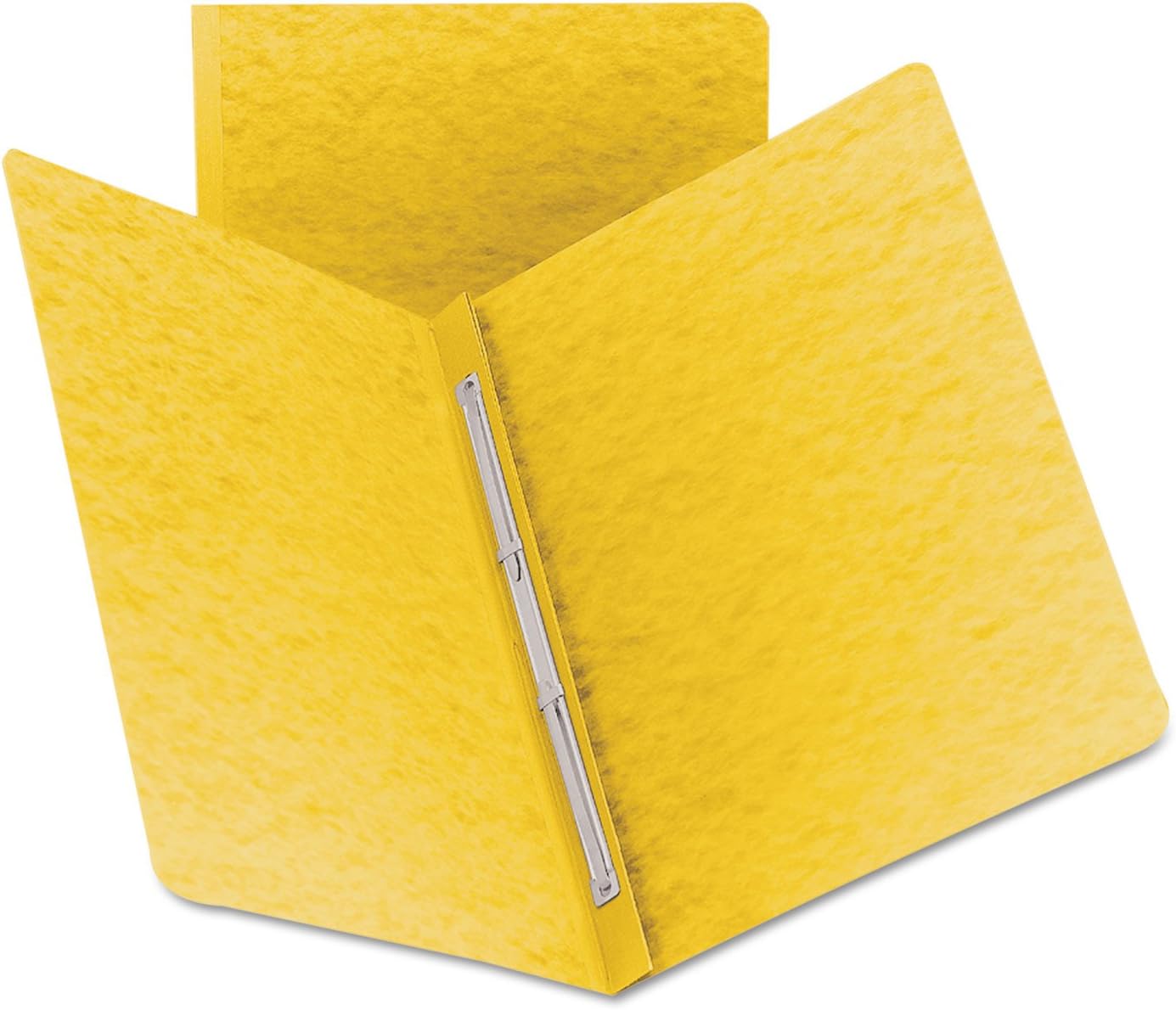 Smead PressGuard Report Cover, Metal Prong Side Fastener with Compressor, 3' Capacity, Letter Size, Yellow, 25 per Box (81852)