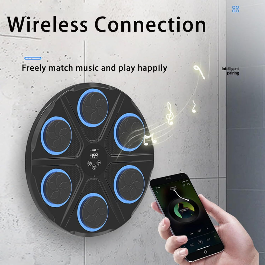 Music Boxing Machine,Wall Boxing Machine with Multifunctional Panel,Boxing Target Workout Punching Equipment for Home