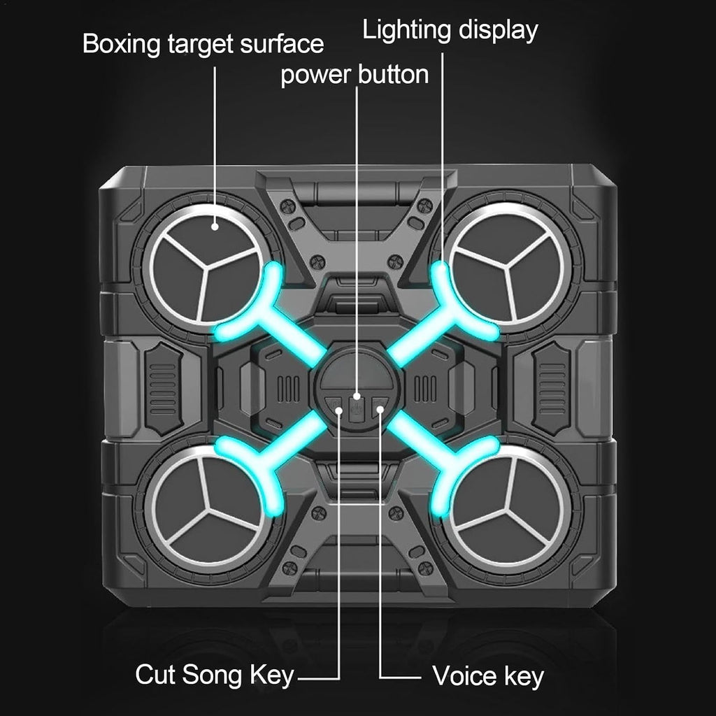 Interactive Boxing Game - High Energy Boxing Equipment, Digital Boxing Wall Punching Pads | Multifunctional Music Punch Machine, Musical Wall Boxing Machine with Gloves