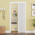 36'' x 80'' Accordion Door Interior, White PVC Powerful Magnetic Folding Door and Hardware Kit Included, Multifold Bifold Closet Doors for Closet Bathroom Doorway 24-36'' x 80'' - Single Layer