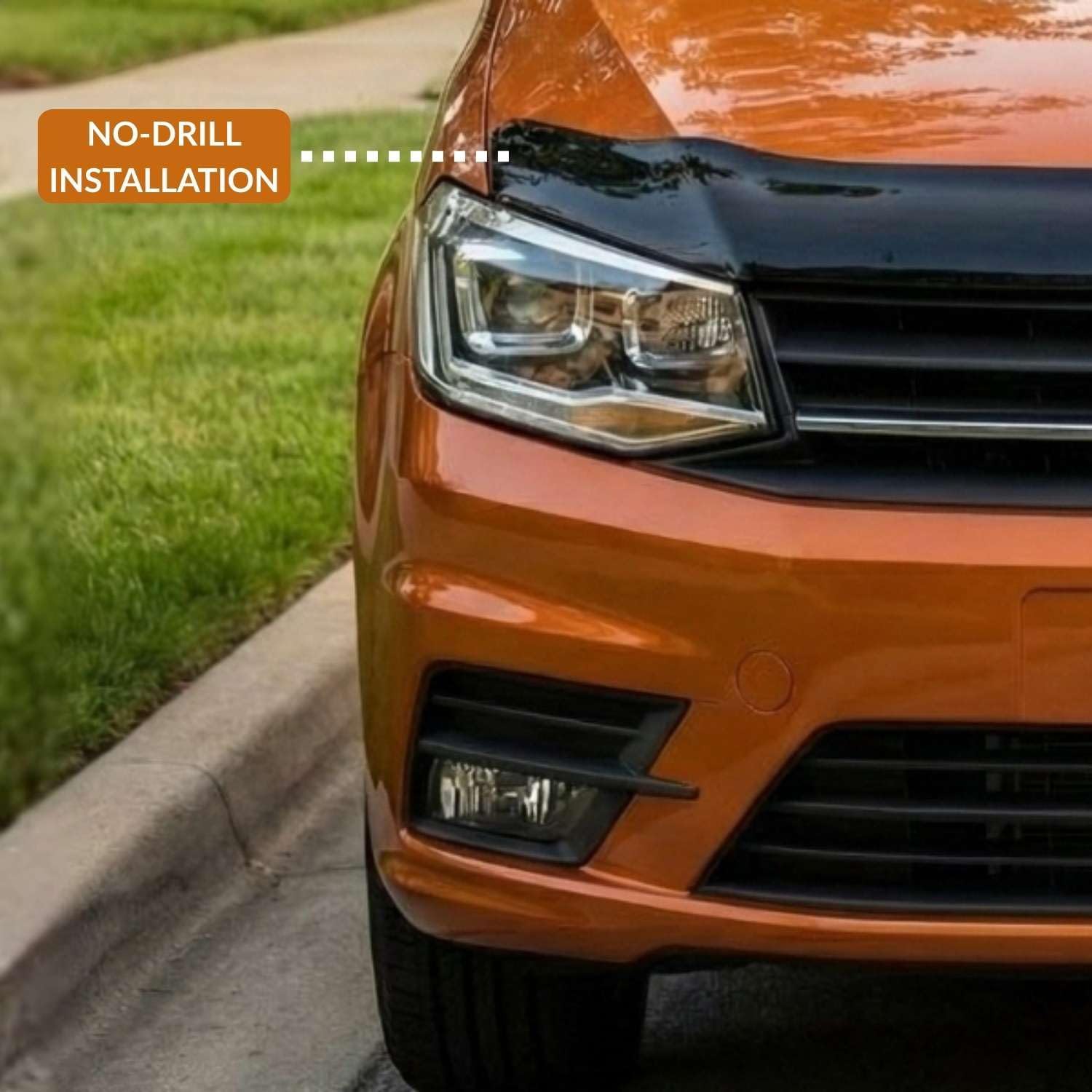 Hood Deflector Guard fits Mercedes Sprinter W906 2006-2013, Bugflector Bug & Bonnet Shields, Black ABS Hood Protector, Protects from Particles & Bug, All Weather Durable Car Exterior Accessories