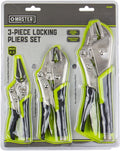 Master Mechanic 3 Piece Locking Pliers Set with Molded Grips - Pack of (6)