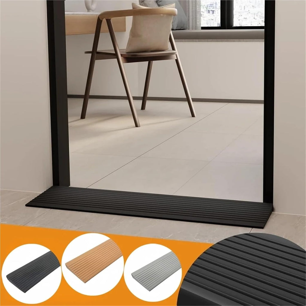 1pc0.9mX5cm/7.5cm Self-Adhesive Ramp Mat Multi-Purpose Floor Transition Strip Easy Install Non-Slip Doorway Threshold Ram Home(Yellow Black,0.9mX7.5cm)