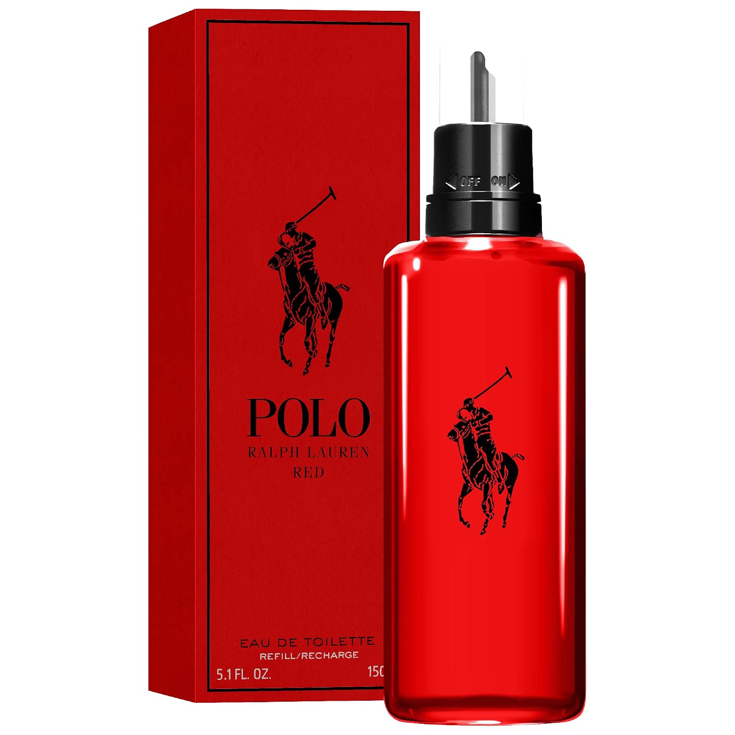 RALPH LAUREN FRAGRANCES - Polo Red - Eau de Toilette - Men's Cologne - Refillable Cologne Set - Woody & Spicy - With Grapefruit, Saffron, and Redwood - 2.5 Fl Oz Bottle & 5.1 Fl Oz