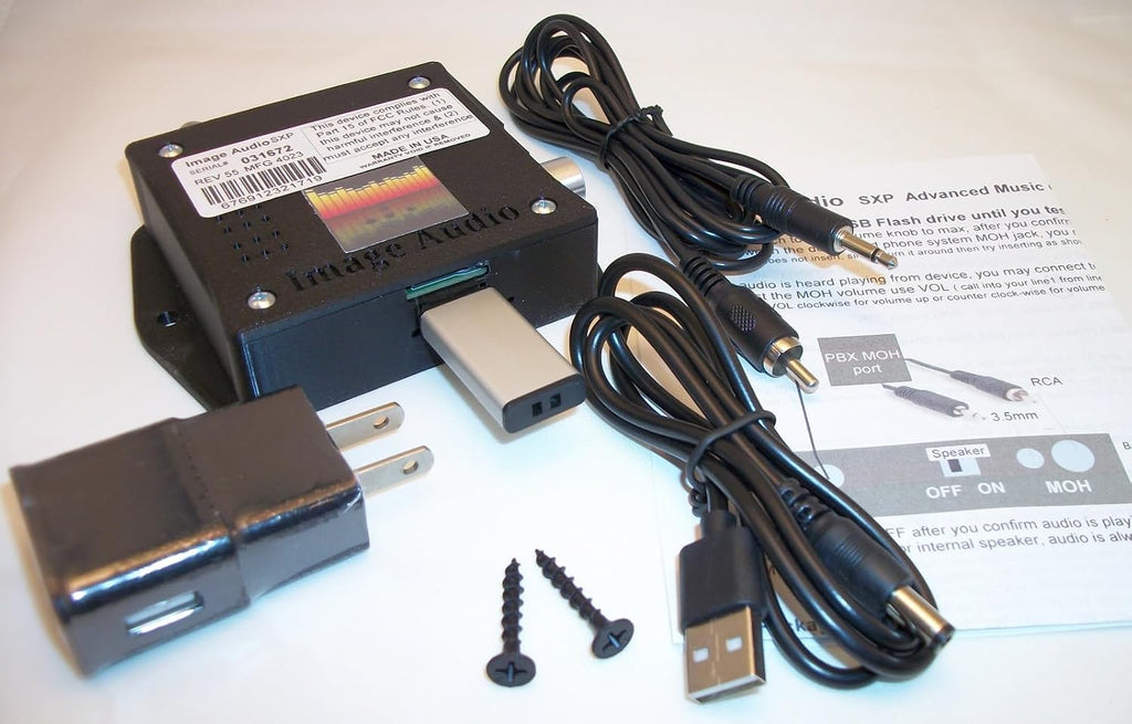 SXP2 On Hold Player Device with Music and Messages for PBX, KSU | USB & TF Card, 70+ mp3 MOH Files | Easy Setup