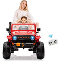 GarveeLife 24V Ride On Car for Kids, 2 Seater Electric Truck with Remote Control, 4x45W Powerful Engine, Battery Powered Ride On Toys for Kids, 4WD/2WD Switchable, Led Headlight & Music Player, Red