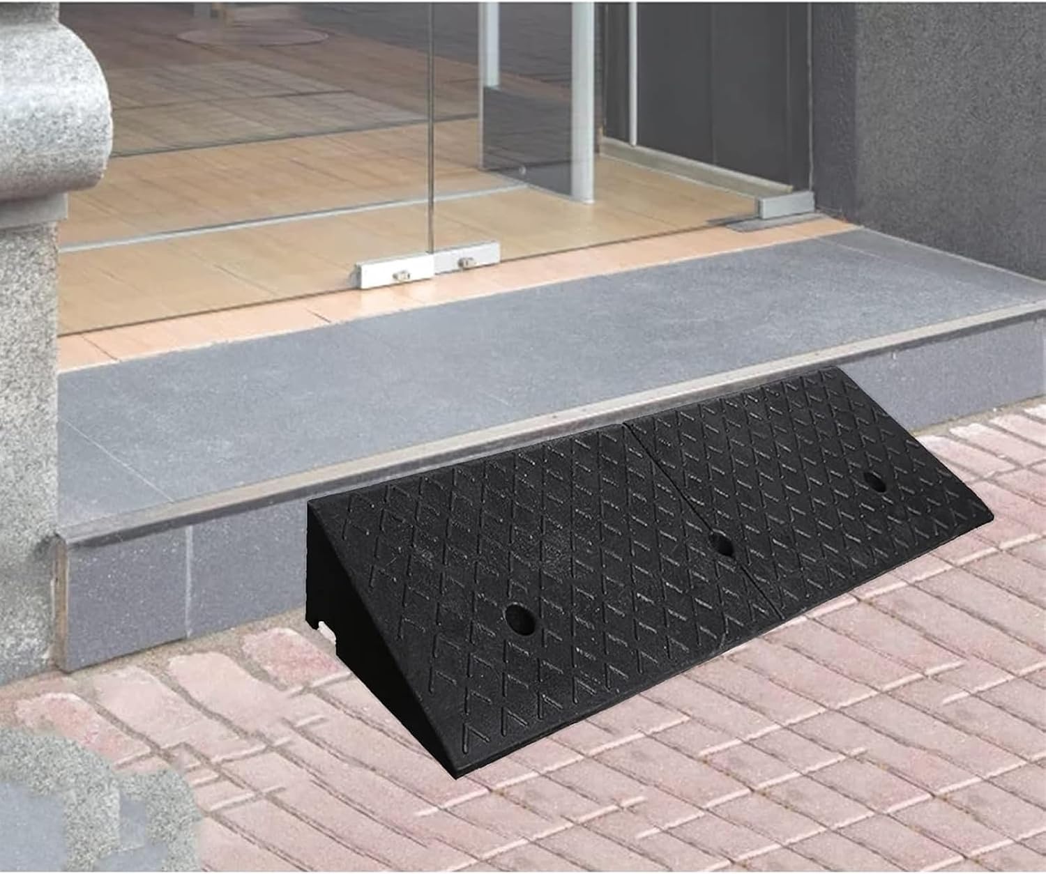 Ramps Threshold Ramp, Garage Door Driveway Curb Ramp for Mobility Scooters Motorcycle Lawn Mower, Heavy Duty Rubber Threshold Ramps, 1.5inch / 2inch / 3inch / 3.5inch / 4inch Rise(10cm/3.9in)
