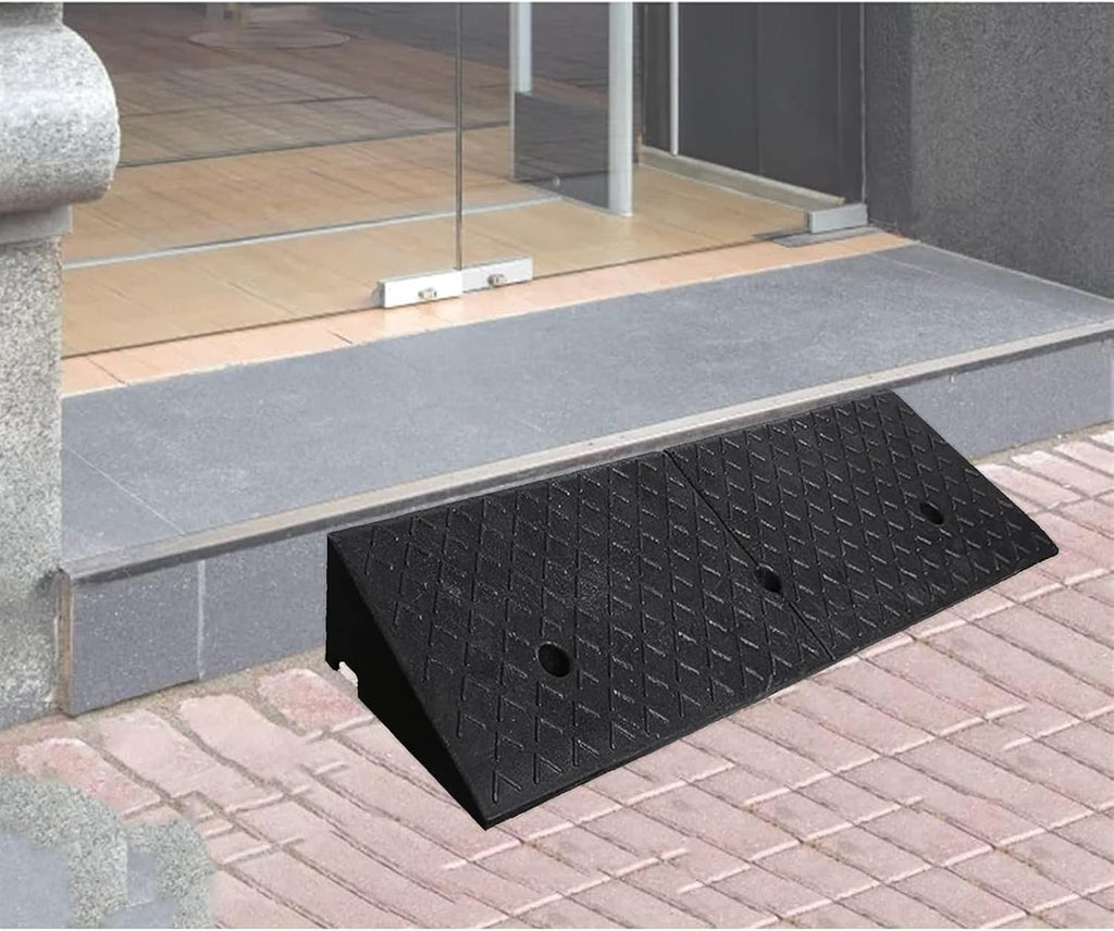 Ramps Threshold Ramp, Garage Door Driveway Curb Ramp for Mobility Scooters Motorcycle Lawn Mower, Heavy Duty Rubber Threshold Ramps, 1.5inch / 2inch / 3inch / 3.5inch / 4inch Rise(4cm/1.6in)
