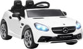 Aosom Mercedes SLC 300 Licensed 12V Ride On Car for Kids with Remote Control, 2 Speeds, Battery Powered Kids Electric Car with Music, Lights, Suspension for 3-6 Years Old, White