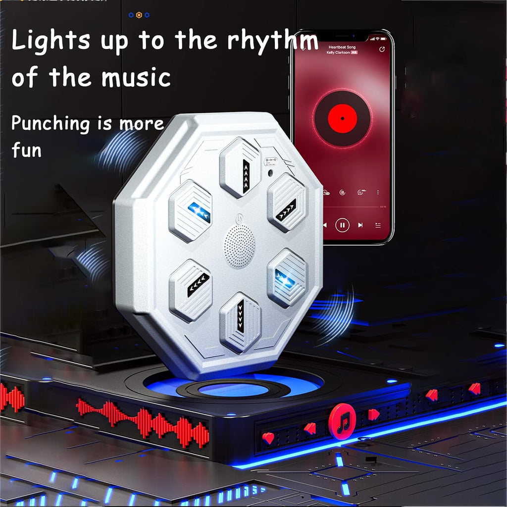 Music Boxing Machine,Boxing Wall Mount Machine with LED Light Effects,Unisex Music Boxing Target for Gym Office and Home