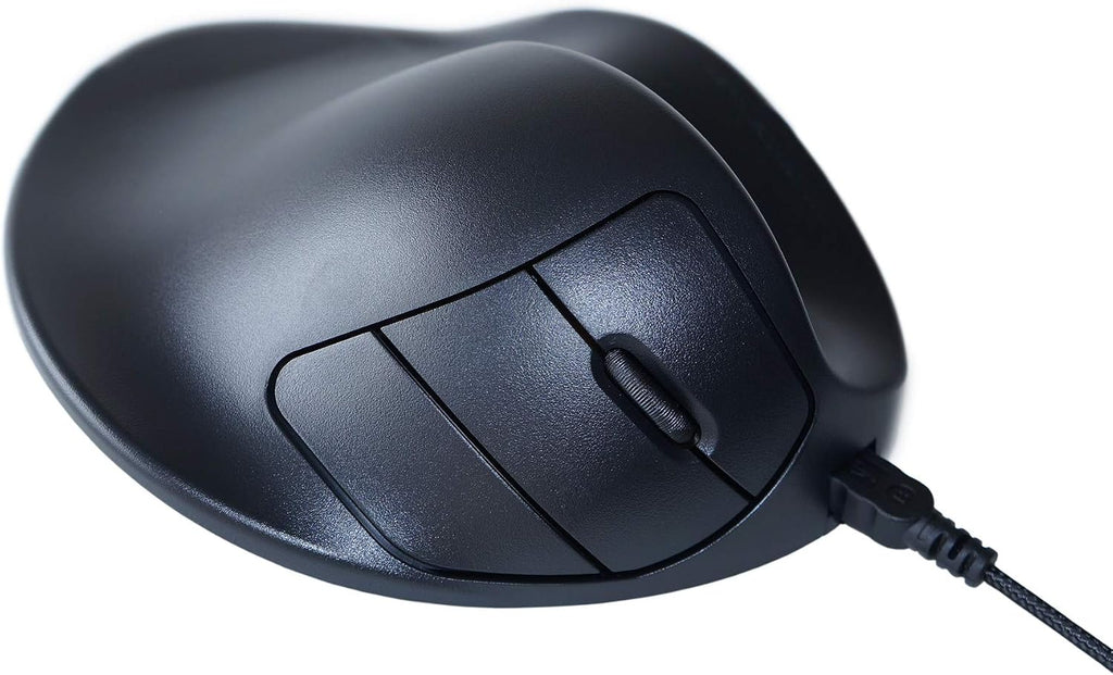 HANDSHOEMOUSE The ONLY Mouse That FITS Like A Glove Hippus S2WB-LC Wired Light Click Handshoe Mouse (Right Hand, Small, Black)