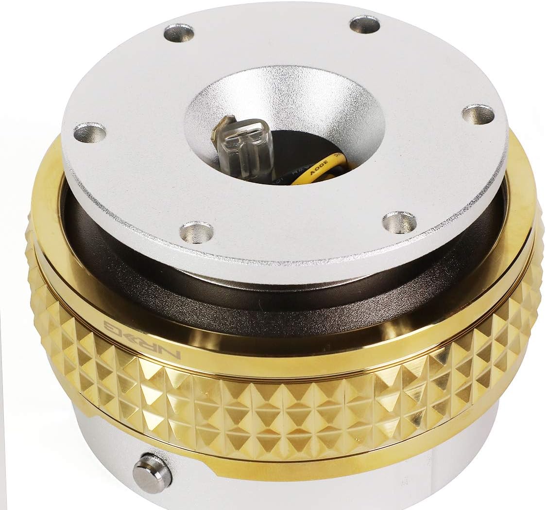 NRG Innovations SRK-210SL/CG Quick Release Kit (Silver Body/Chrome Gold Pyramid Ring)