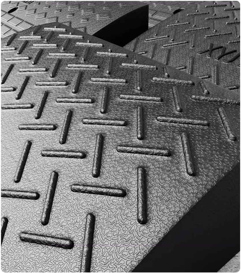 Rubber Curb Ramp Heavy Duty Rise Driveway Ramps Threshold Ramps for Loading Cars Vehicles Truck Scooter Bike Motorcycle(39.4x11.8x5.1in)