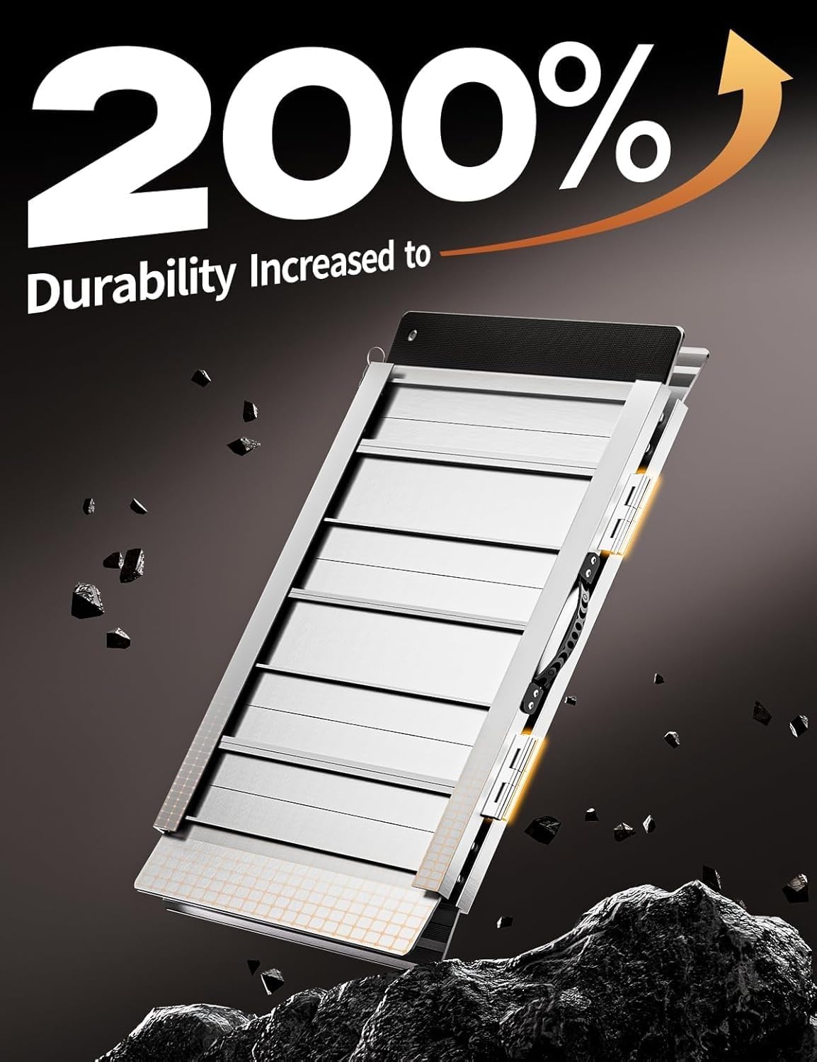 Doorways Rise Driveway Curb Ramp, Non-Slip Aluminum Disabled Ramp, Foldable Threshold Wheelchair Ramp for Home Steps/Entrance/Threshold/Doorway/Scooter/Load Bearing 300KG