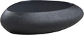 Faux Rock Coffee Table with Lightly Rought Rock Design,Irregular Drum Coffee Table Fiberglass Accent Stone-Like Central Table for Living Room,No Assembly