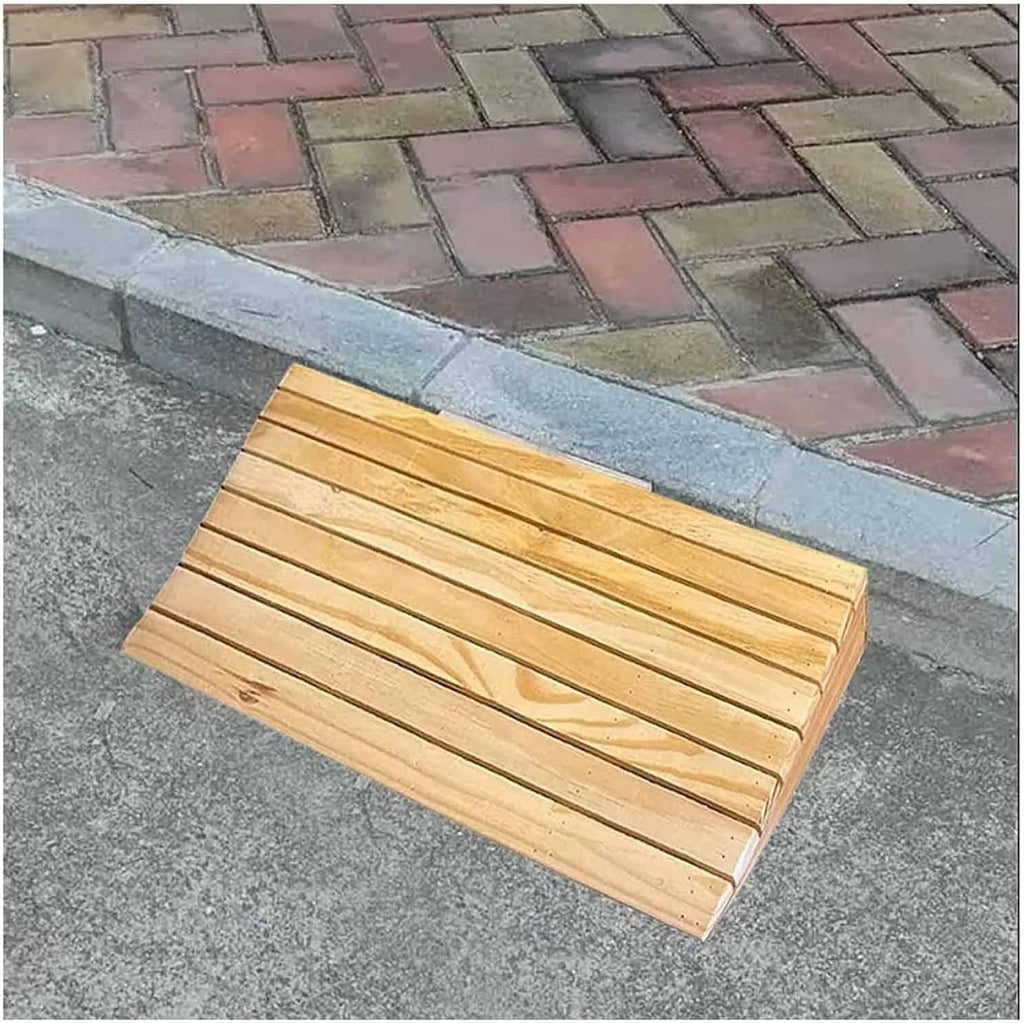 2' 3' 4' 5' 6' Rise Wooden Threshold Ramp for Home/Front Door/Yard/Doorways, Wheelchairs Walkers Car Motorcycle Entry Transition Ramp, Non-Slip (Size : 33.8x30x13cm)