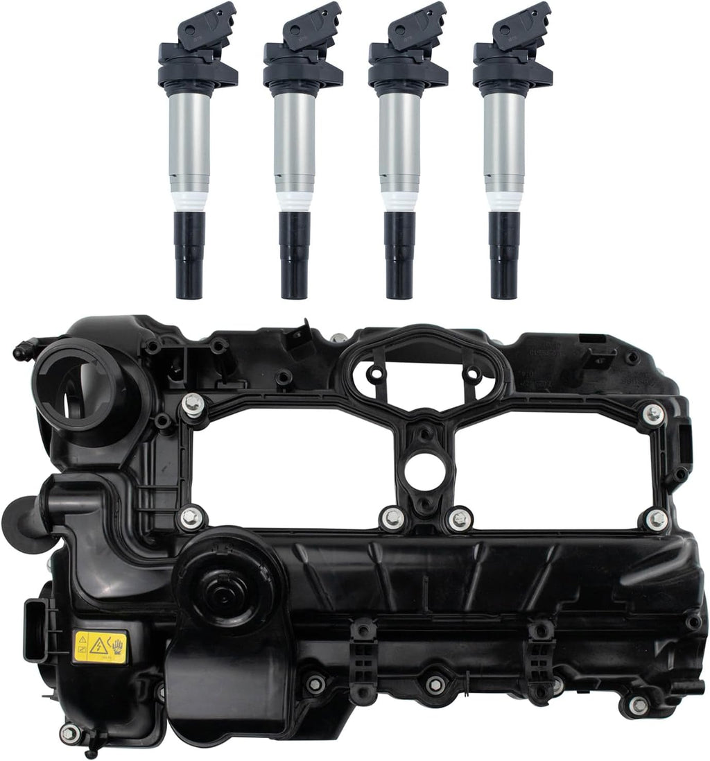TRQ Ignition Coil Kit 4 Piece Compatible with 2012-18 BMW 320i 328i 528i X1 X3 X4 X4 Z4 228i 428i
