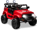 SEHOMY Kids Ride On Truck with Parent Remote, 12V Battery Powered Electric Car Girls Toys - 3 Speed, Spring Suspension, LED Lights, Safety Start, Music, 4 Wheels Kids' Electric Vehicles Red