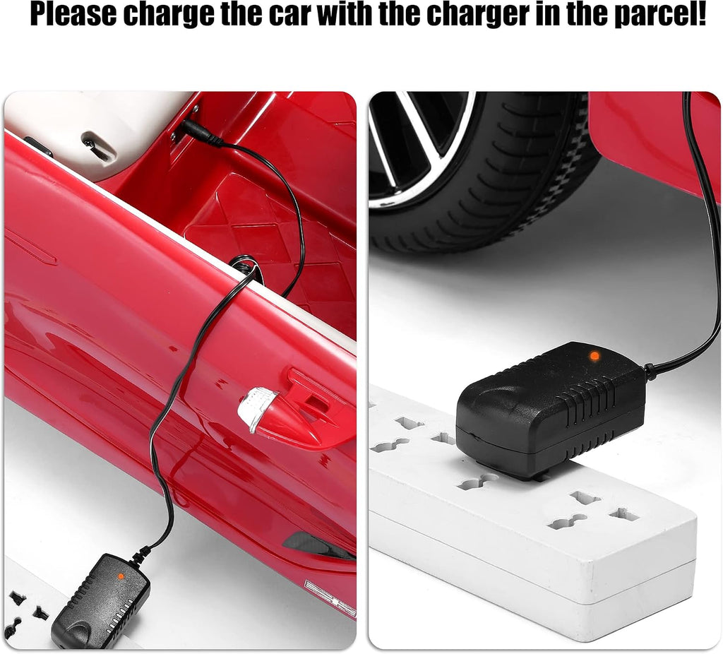 SEHOMY 12V Electric Ride On Car with Remote, Bentley Licensed Motorized Vehicles for Kids Ages 3-8, Battery Powered Children Toy Cars, 4 Wheels, LED Headlights, MP3, Horn, TF Card, USB Port, Red