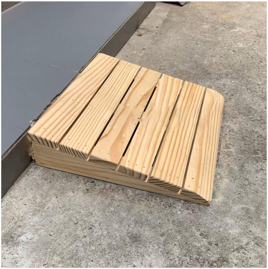 Wooden Wheelchair Ramp Threshold Ramp 2' 3' 4' 5' 6' Rise, Portable Mobile Ramps for Doorways/Walkers/Car/Motorcycle, (Size : 30.8x30x8cm/12.1x11.8x3.1in)