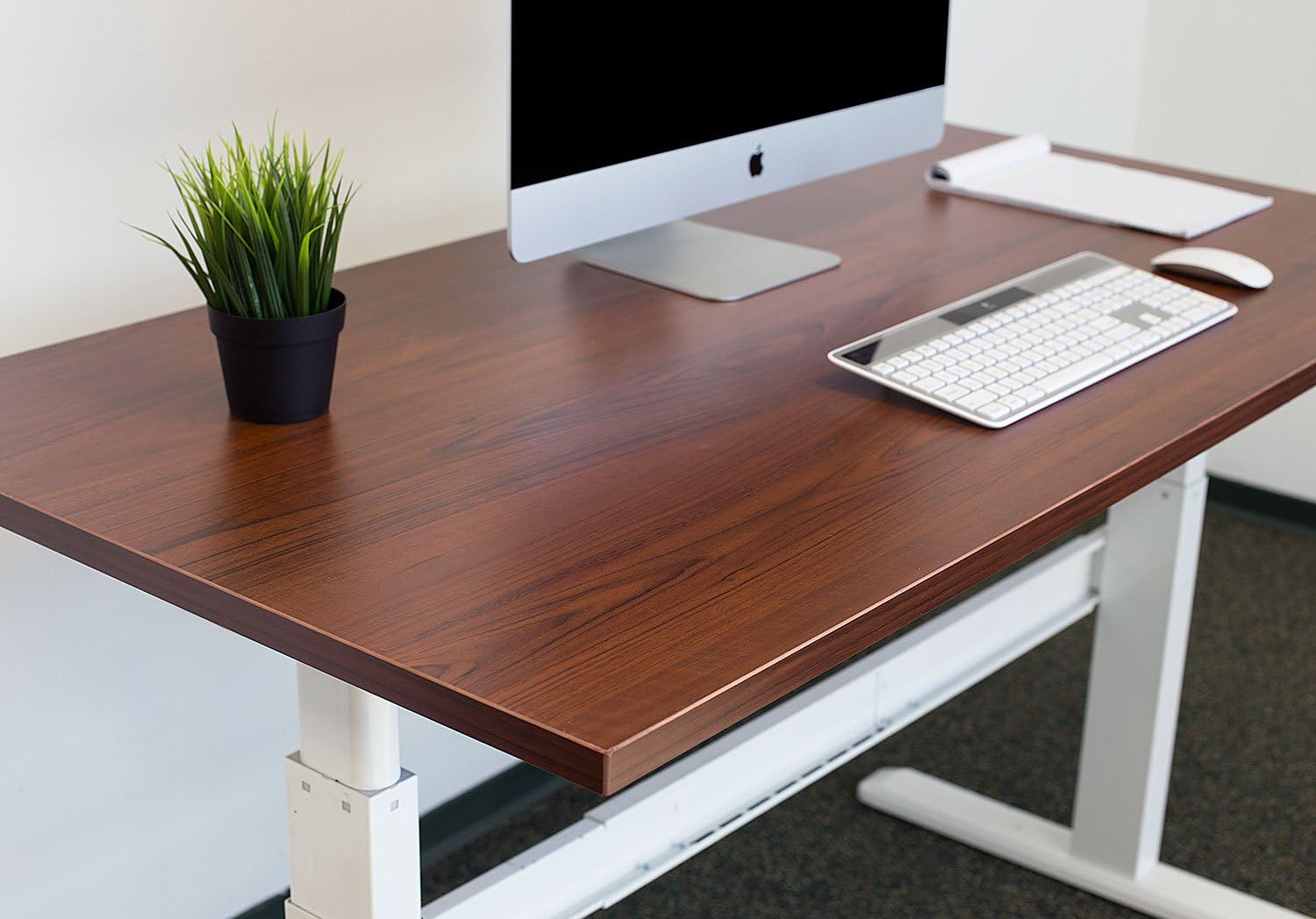 Mount-It! Table Top for Sit Stand Desk - 29 x 55 Inches - Nut Brown - Desk Sold Separately