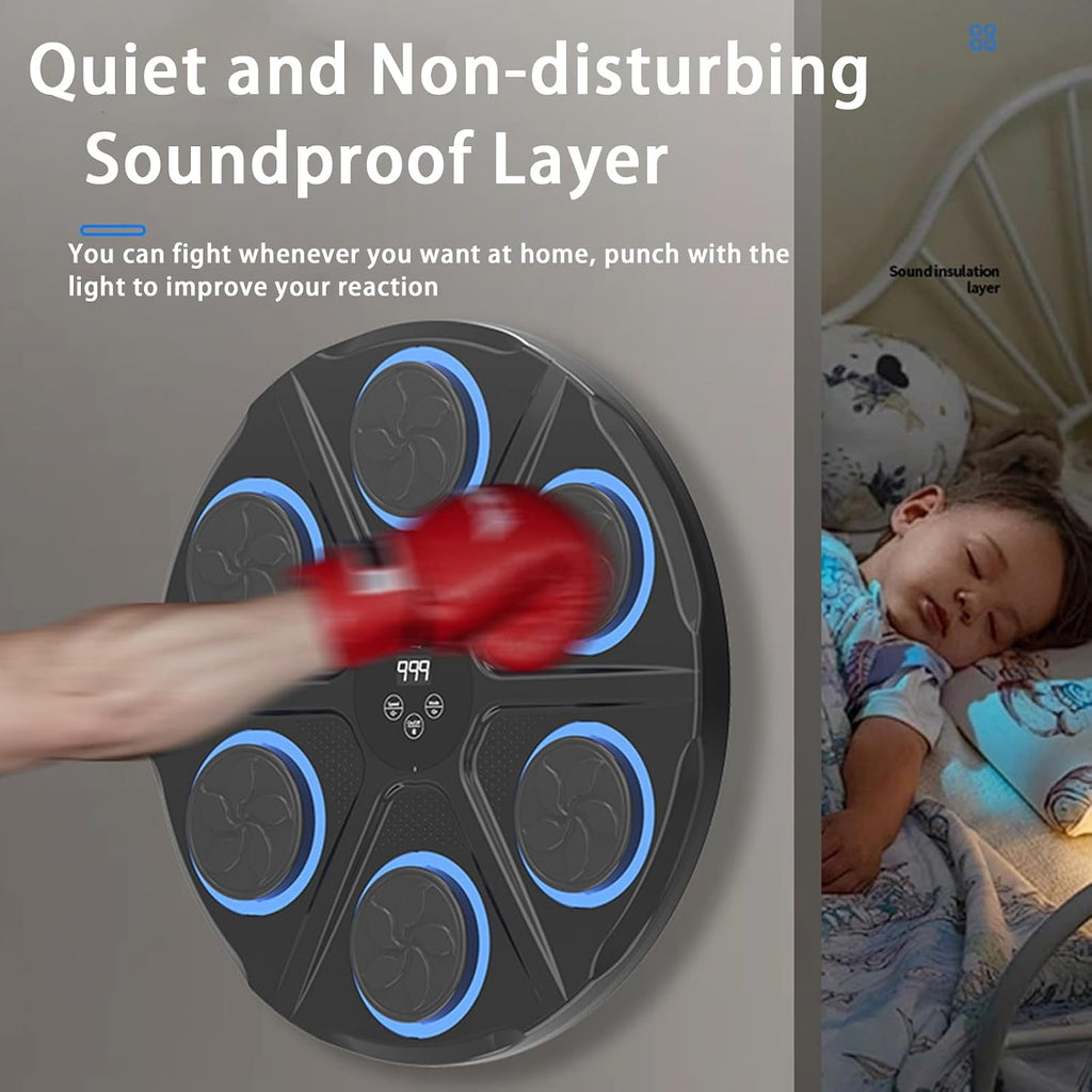 Music Boxing Machine,Wall Boxing Machine with Multifunctional Panel,Boxing Target Workout Punching Equipment for Home