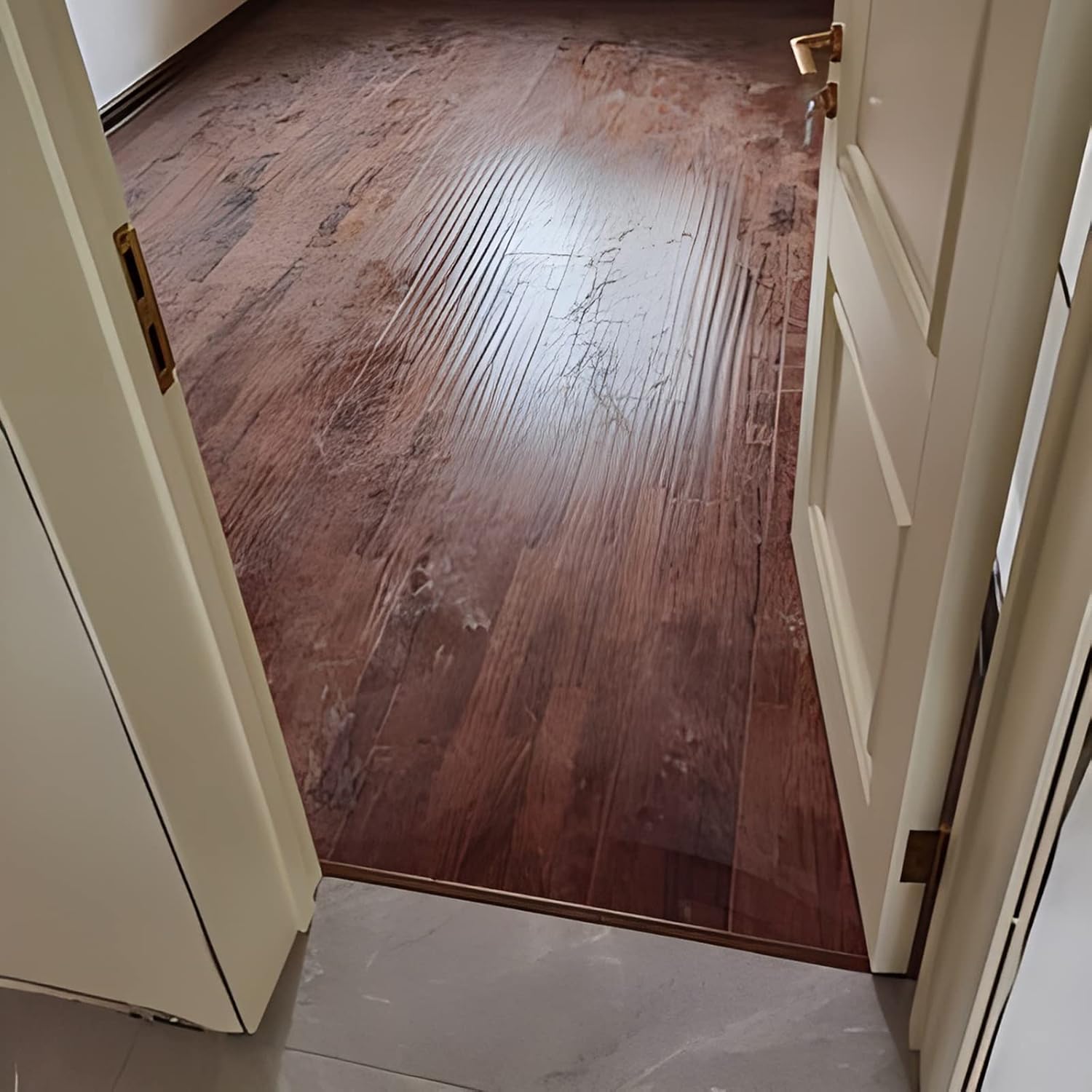 Metal T Molding Transition Strip, Carpet Edge Trim Self Adhesive, Gray Reducer Doorways Threshold Ramp for Flat Floor, Wood Effect Edging Strips (Color : Width 33mm, Size : Length 100cm (39.4in))