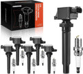 A-Premium Set of 6 Ignition Coil Pack and Iridium Spark Plugs Compatible with Suzuki Grand Vitara 2006-2008, 2.7L