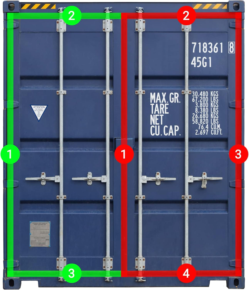 Shipping Container Door Seal Gaskets | Container Rubber Door Seals (4 - Sided 8 ft 6' Right Hand Side)
