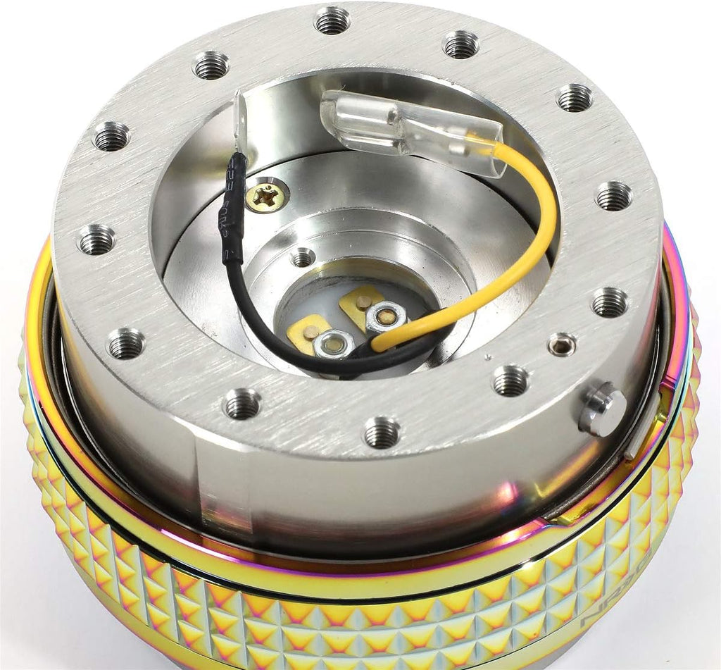 NRG Innovations SRK-210GM/MC Quick Release Kit (Gunmetal Body/Neochrome Pyramid Ring)