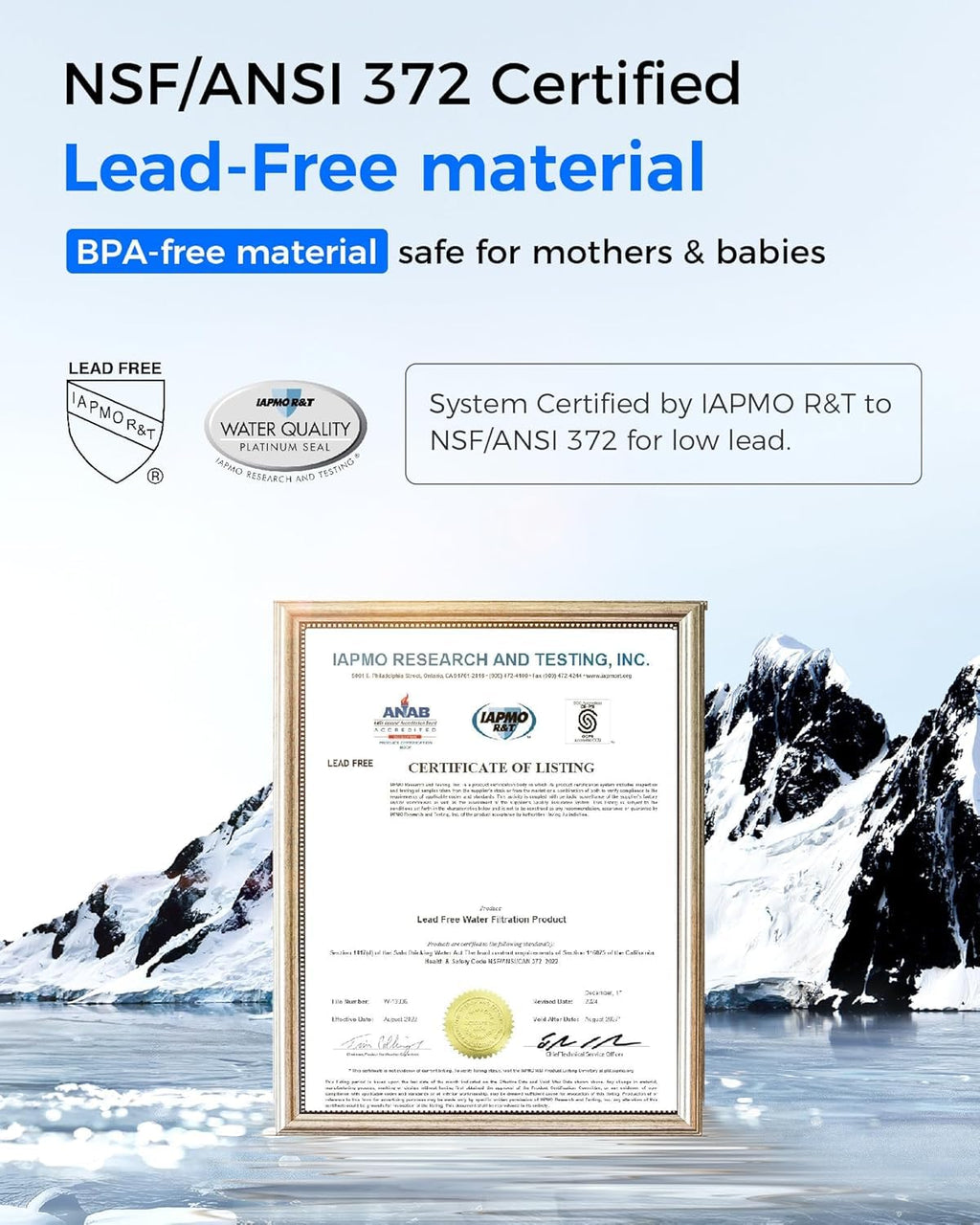 Waterdrop WHF21-PG 2-Stage Whole House Water Filter System, Highly Reduces Lead, Chlorine, Odor and Taste, 5-Stage Filtration, with Carbon Filter and Sediment Filter, 5 Micron, 1' Inlet/Outlet