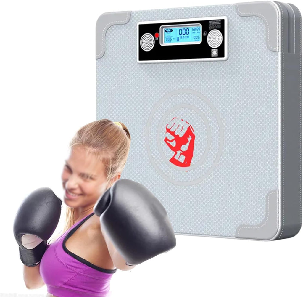 Smart Boxing Machine,Wall Music Boxing Pad,Led Luminous Electric Boxing Target,Silver
