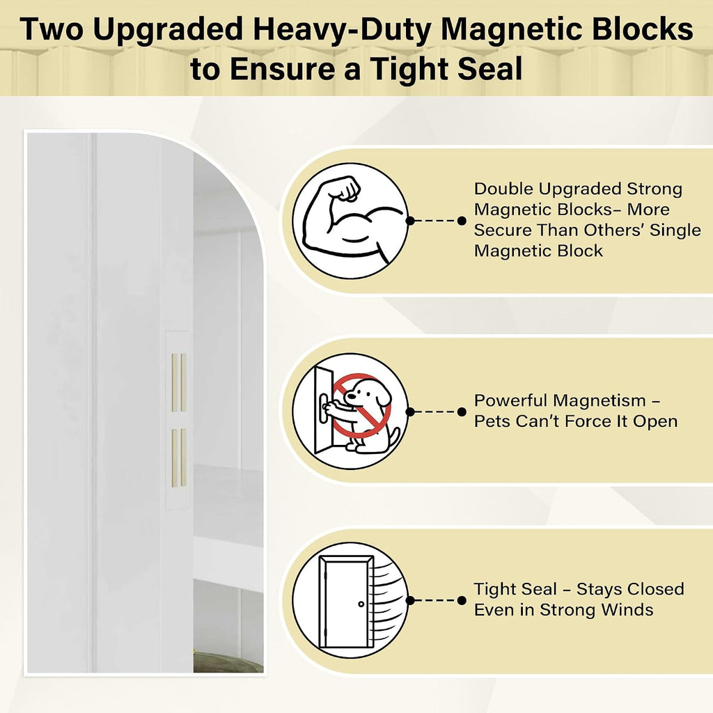 72' x 80' Accordion Doors Interior, Suitable for Doorway Width: 61'-72', PVC Folding Door with Clear Instructions, Accordion Door for Doorway Closet Bedroom Room Divider, Soundproof & Easy to Install