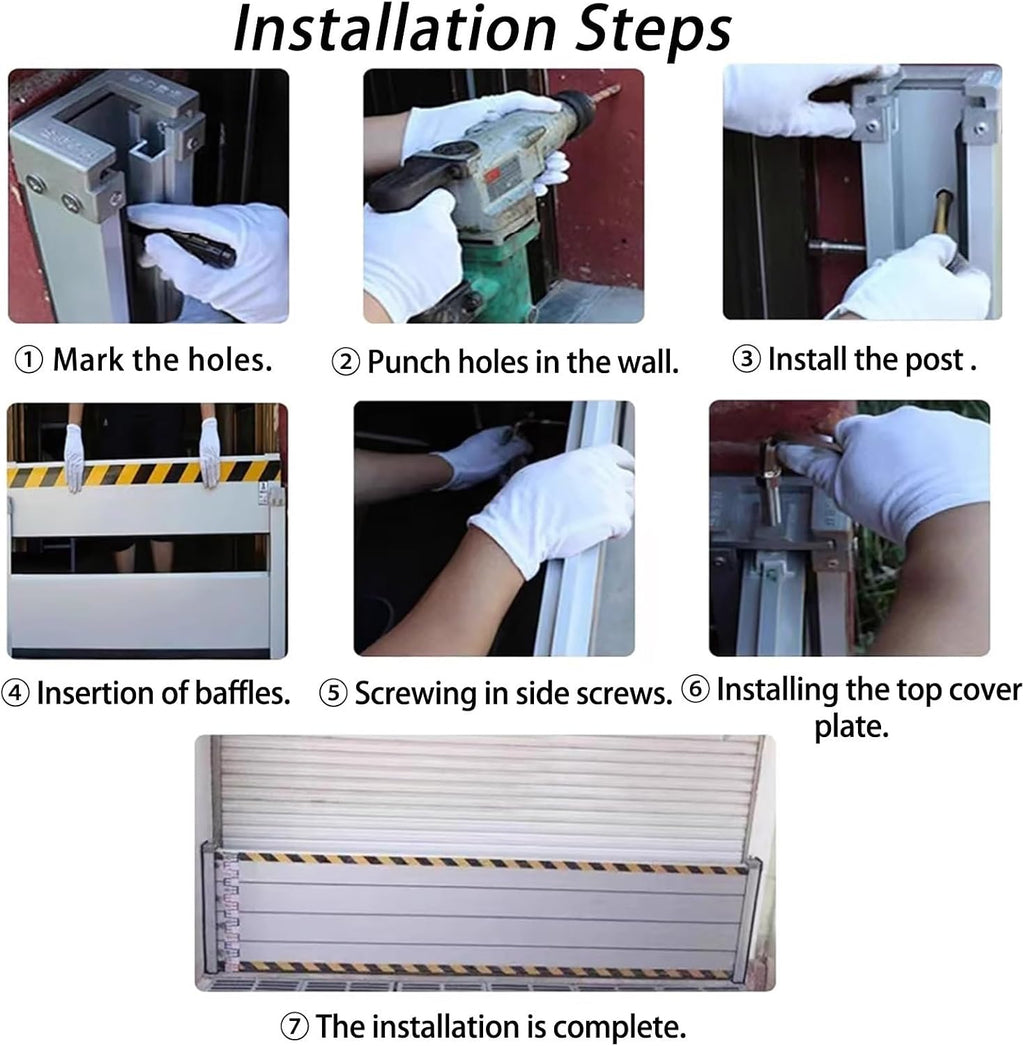 Flood Protection Barriers for Garage, 3 ft 5 ft 8ft 10 ft 12ft 15feet 17 feet 17 ft Custom Aluminum Threshold Anti-Flood Wall, Driveway/Doorway Temporary Dams, Removable & Reusable ( Color : H 0.8m(2.