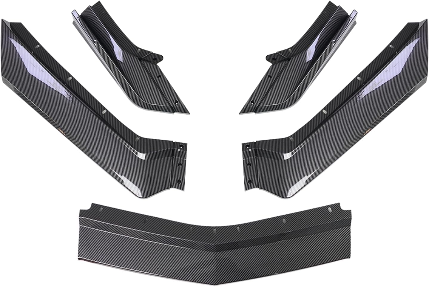Front Bumper Lip Splitter Spoiler Compatible with Chevy Corvette C8 2020-2025, C8 Front Lip, Corvette C8 Front Splitter Air Dams Chin Spoiler Auto Parts Accessories (Front Lip-Carbon Fiber)