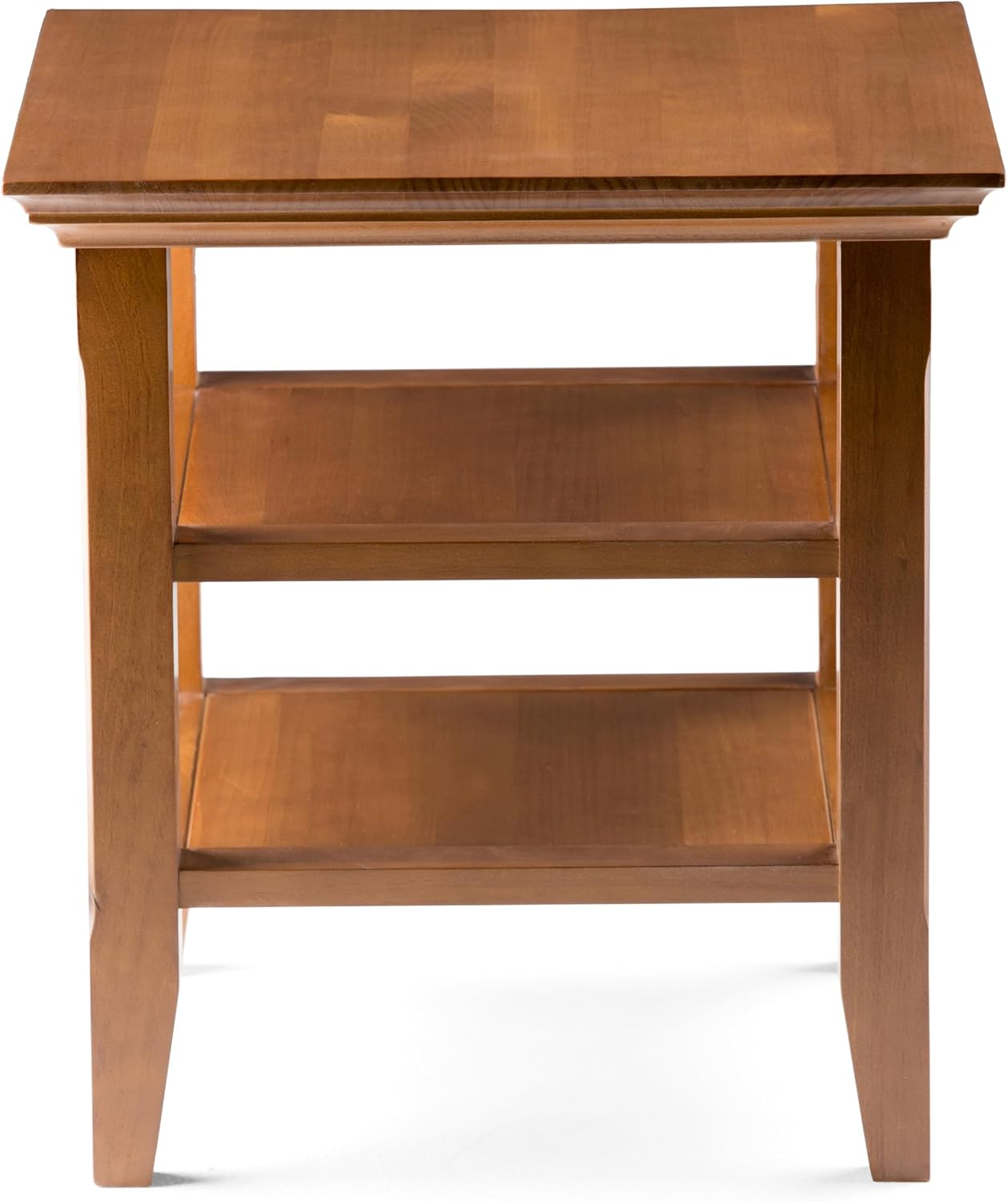 SIMPLIHOME Acadian Solid Wood 19 inch Wide Transitional-Style Side Tables in Light Golden Brown for the Living Room and Bedroom (Set of 2)