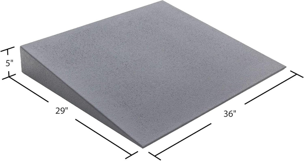 5' Doorway Threshold Ramp for Wheelchair, 800 lb Cap, High-Density Composite, Silver Spring
