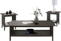 Lexicon Noel 3-Piece Coffee Table Set, Antique Gray