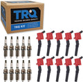 TRQ Ignition Coil and Spark Plug Kit 10 Piece Iridium Spark Plugs Compatible with 1997-2019 Ford E-350 Econoline E-350 Econoline Club Wagon Econoline Super Duty F-250 Super Duty F-350 Super Duty