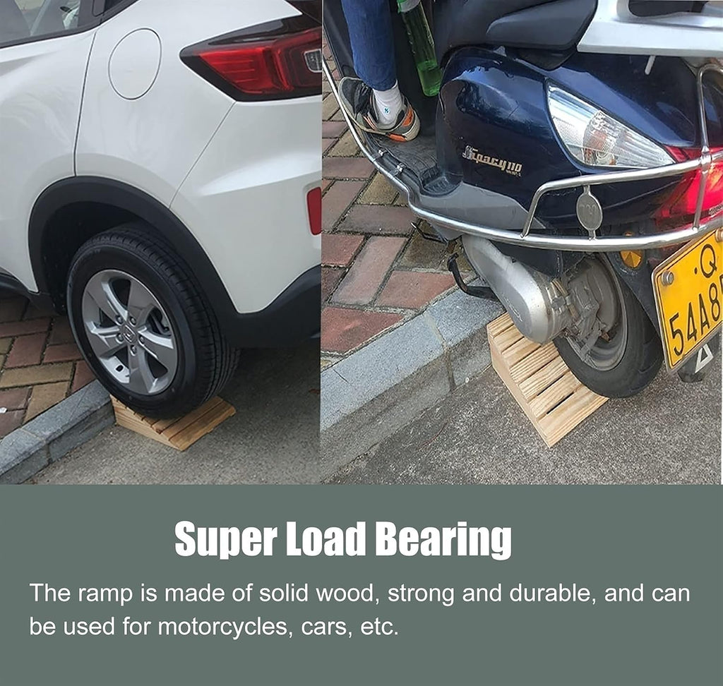 Entry Ramps for Wheelchairs for Home - 6inch Rise, Portable Anti-Skid Wood Threshold Ramps for Doorways 3/4/5/7 Inch Rise, Transition Ramp for Cars/Motorcycle/Disabled Chair (Size : 30.8×30×9cm)