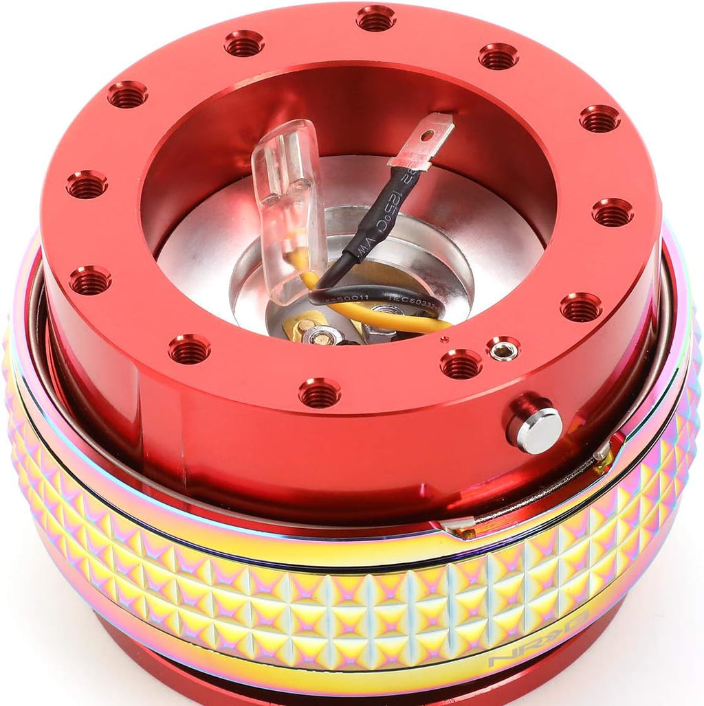 NRG Innovations SRK-210RD/MC Quick Release Kit (Red Body / Neochrome Pyramid Ring)