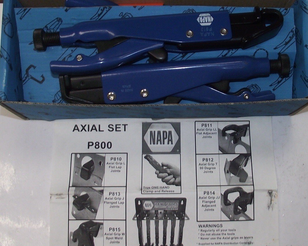 Napa Grip-On 7-inch Axial Grip 6Pc. Locking Pliers Set P800 Spain