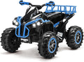Soar Four Wheeler for Kids – Electric Toddler ATV 4 Wheeler for Ages 3–6, 12V Ride On Quad with LED Lights, Music, High/Low Speed, USB/TF, Treaded Tires, Blue