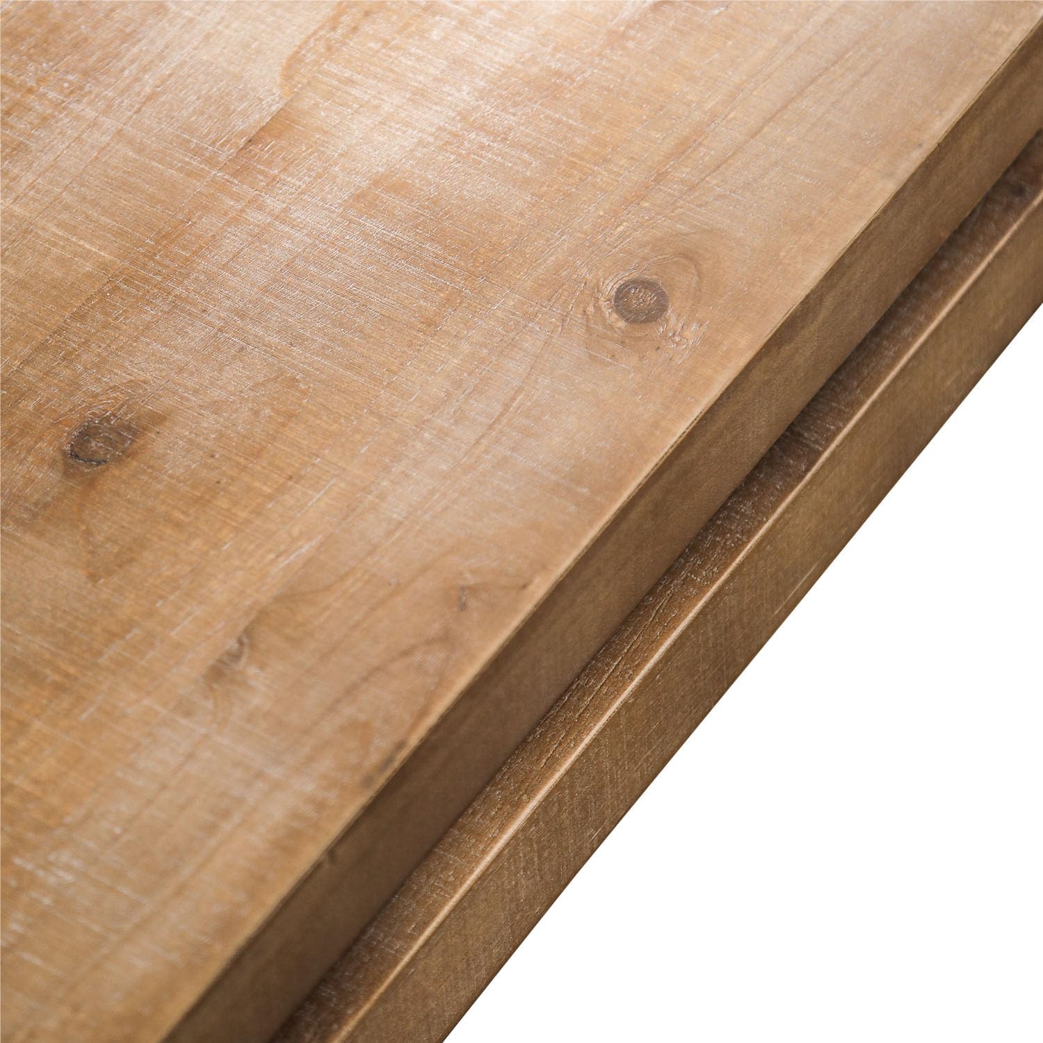 47.6' Wood Coffee Table, Mid Century Modern Farmhouse Wooden Coffee Tables for Living Room Natural Solid Firwood Tabletop Rectangle Center Table for Apartment Home Office Tea Table (Natural)