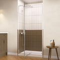 Royal Guard 32-36' W x 72' H Pivot Shower Door,Swing Shower Glass Doors with 1/4'(6mm) Clear SGCC Tempered Glass,Reversible Installtion,Chrome Finish