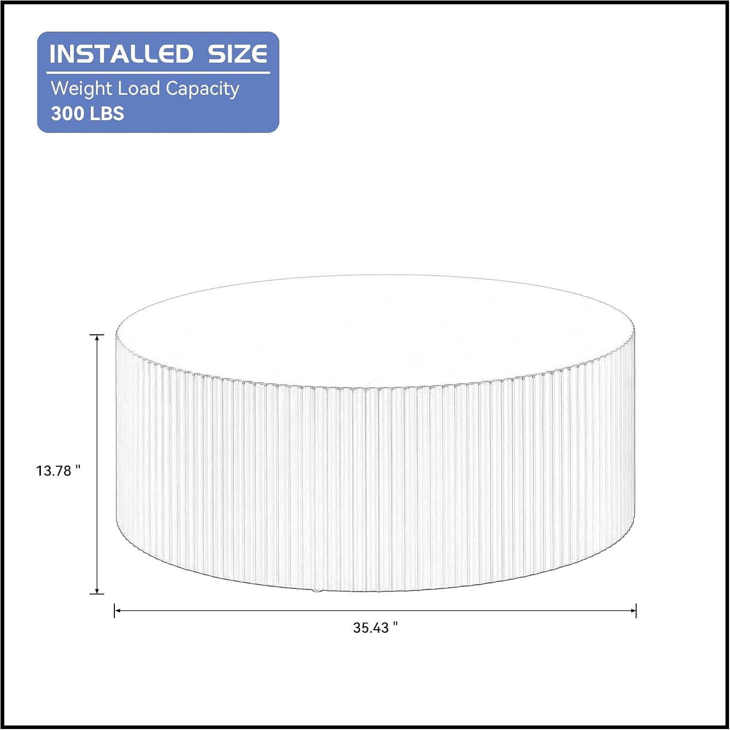 White Round Coffee Table, Modern Nesting Coffee Table End Table Set for Living Room, Wood Circle Drum Side Table, Matte White