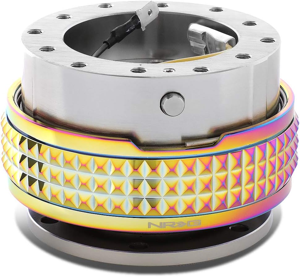 NRG Innovations SRK-210GM/MC Quick Release Kit (Gunmetal Body/Neochrome Pyramid Ring)