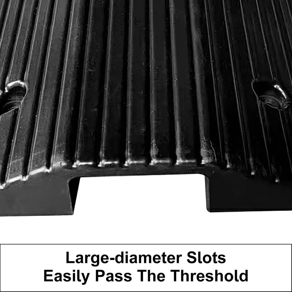 Bridge-Type Rubber Threshold Ramps，Double-Sided Sloping Ramps，Driveway Curb 3' 4' Rise Ramp, 16' 32' Wide Wheelchair Step Pad(80x40x8cm)