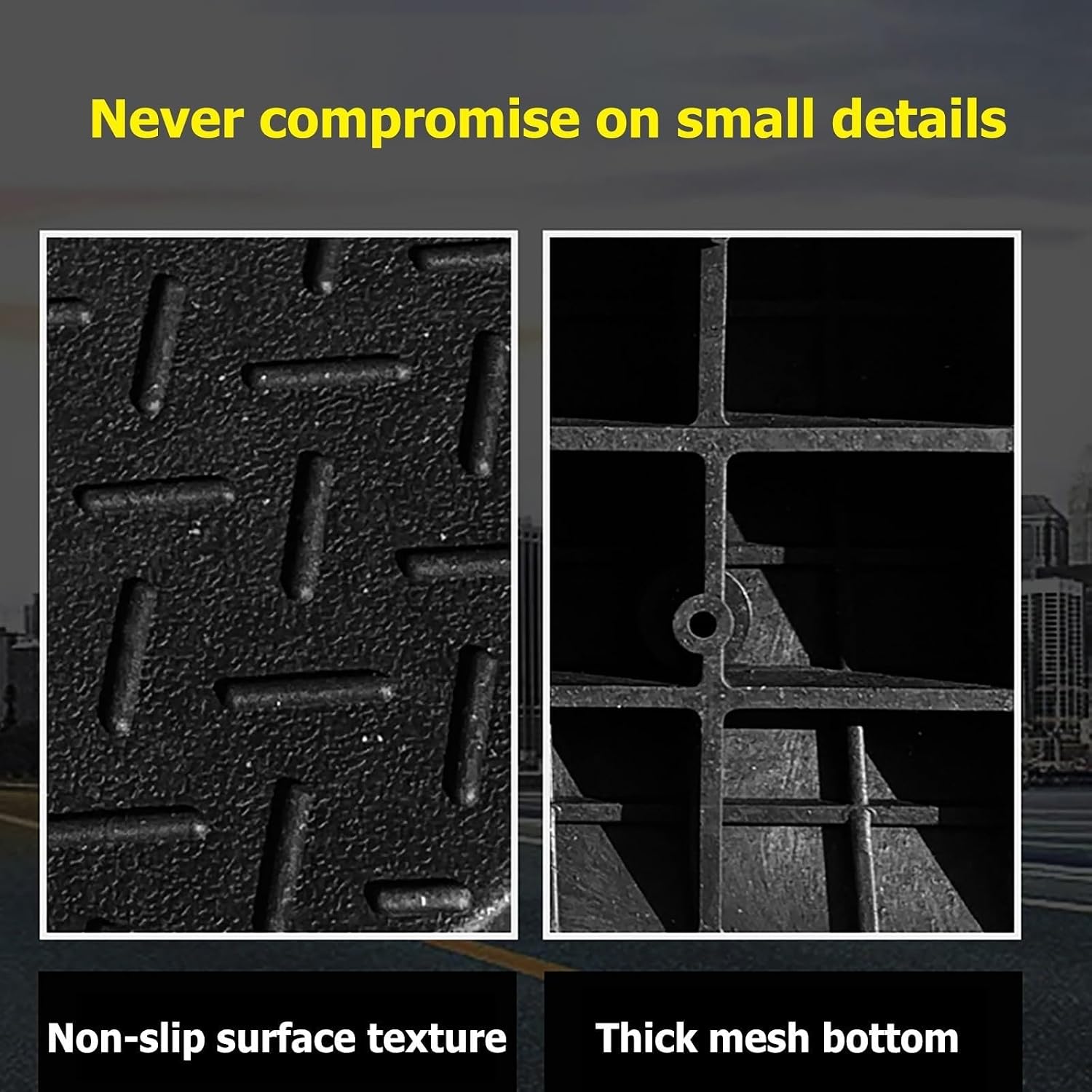 Rubber Curb Ramp, Heavy Duty Vehicle Loading Ramps, Driveway Threshold Sidewalk Ramps for Garage Truck Wheelchair Vehicle,2' Rise(100x15x5cm)
