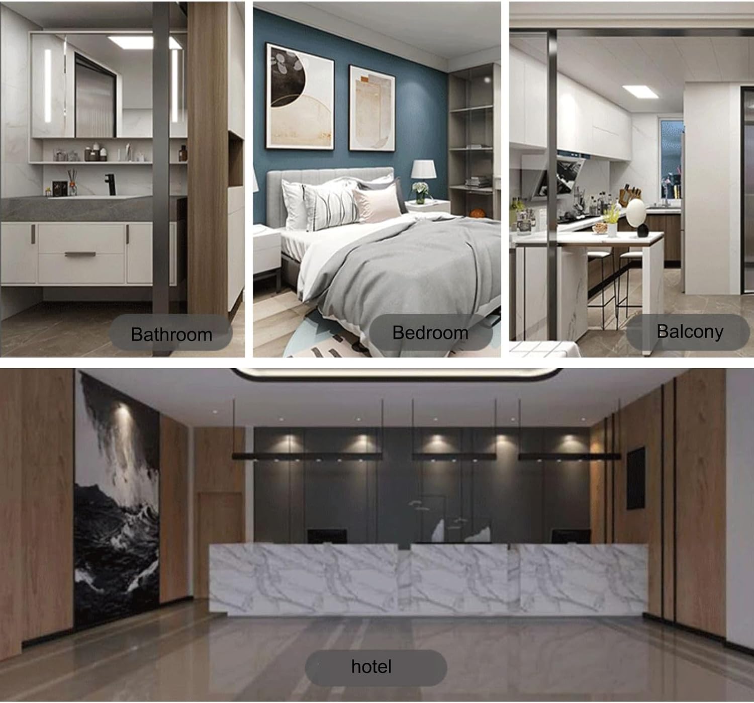 Floor Transition Strip 4 Inch Wide Threshold Ramp, Aluminum Thresholds for Doorways, Kitchen Bedroom Bathroom Doors Reducer Gap Cover, Suitable for Threshold Height Between 0.4-1.4 Inch(Gray,10pcs)